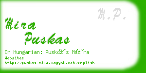 mira puskas business card